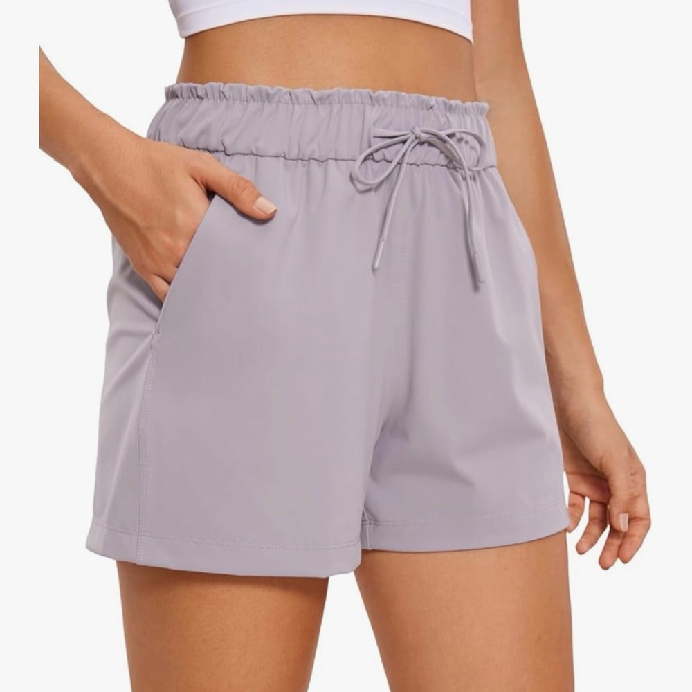 CRZ YOGA Women's Tan Athletic Shorts